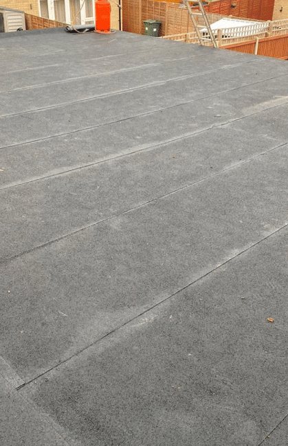 New felt flat roof